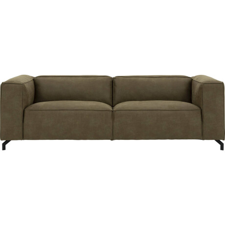 Goossens Bank Calvin groen, micro leer, 3,5-zits, modern design