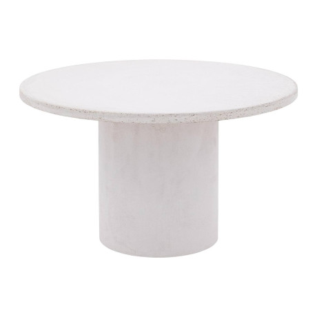 Goossens Salontafel Stone rond, beton wit, urban industrieel, 70 x 40 x 70 cm