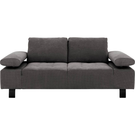 Goossens Bank Alvin grijs, stof, 2,5-zits, modern design