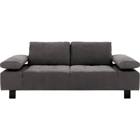 Goossens Bank Alvin grijs, stof, 3-zits, modern design