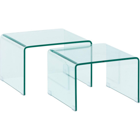 Goossens Basic Salontafel Imagine rechthoekig, glas transparant, modern design, 45 x 50 x 33 cm