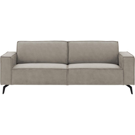 Goossens Hoekbank Hercules grijs, microvezel, 3-zits, modern design