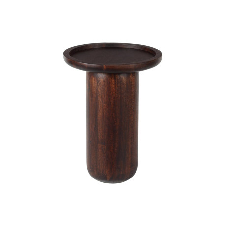 Goossens Bijzettafel Ova, hout mango donkerbruin,, 41 x 55 x 41 cm