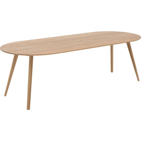 Goossens Eettafel Ferry, Semi rond 240 x 100 cm