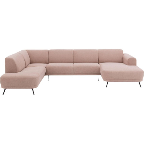 Goossens Bank Shallow roze, stof, stijlvol landelijk