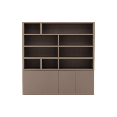Goossens Buffetkast Barcelona, 4 deuren 9 open vakken, bruin eiken, 208 x 212 x 45 cm, stijlvol landelijk