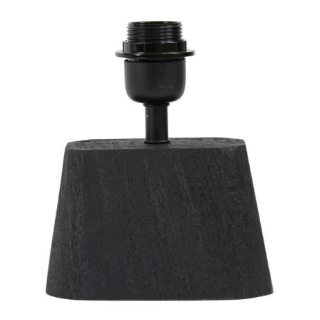 Light & Living Tafellamp 'Kardan' Hout, 21cm hoog, kleur Zwart (excl. kap)