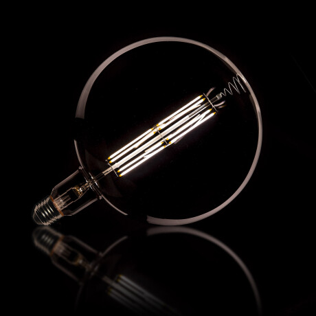 Kooldraadlamp 'Bol XXL' Ø20cm, LED E27 / 8W, Smoke grey, dimbaar