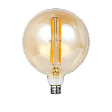 LifestyleFurn Kooldraadlamp 'LED' Bol Ø15cm, Amberkleurig, Dimbaar