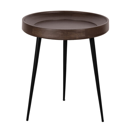 Lewis & Loft Bijzettafel Luus - FSC® Mangohout - Rond ø46 cm - Walnoot bruin