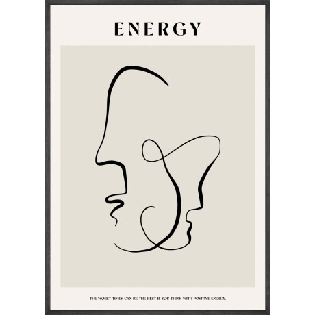 Positieve Energie Line Art Poster 21x30 cm