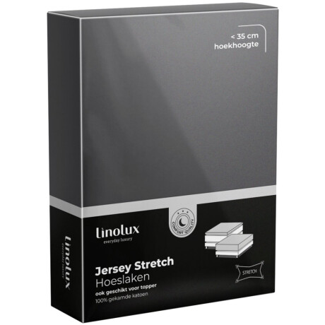 Linolux (topper) Hoeslaken Jersey Dark Grey 140x200
