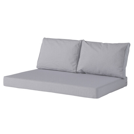 Palletkussen premium zit en rug carré (120x80cm)   Manchester light grey (waterafstotend)