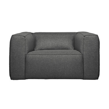 WOOOD Fauteuil 'Bean' Met Kussen, kleur Middengrijs Gemeleerd