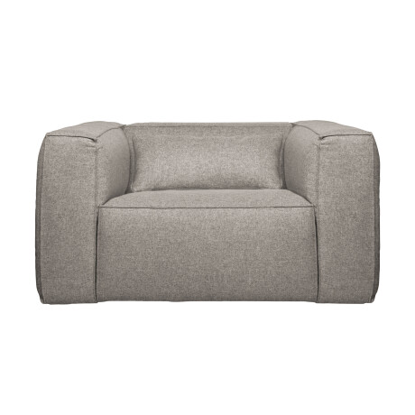WOOOD Fauteuil 'Bean' Met Kussen, kleur Lichtgrijs Gemeleerd