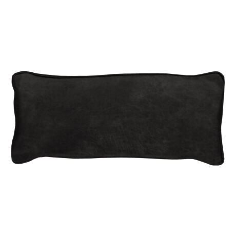 WOOOD Sierkussen 'Bean' 30 x 70cm, Recycle leer, kleur Zwart