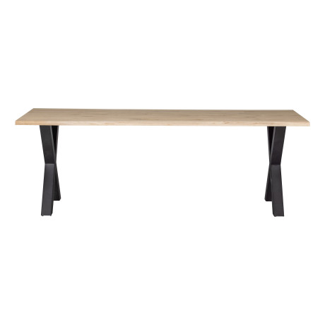 WOOOD Boomstam Eettafel 'Tablo' met X-poot, 200 x 90cm