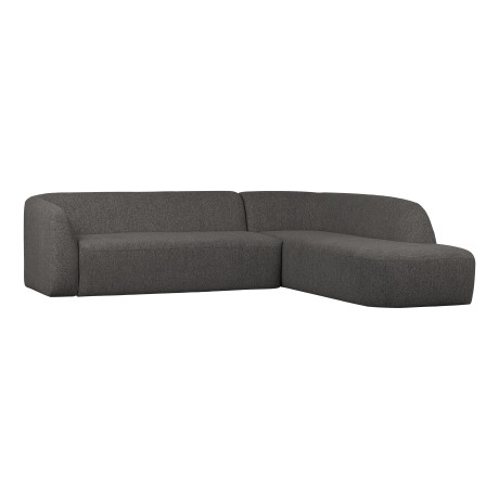 BePureHome Hoekbank 'Sloping' Rechts, kleur Antraciet Melange
