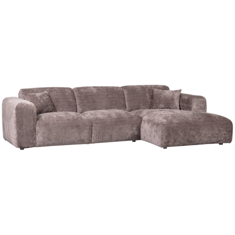 WOOOD Loungebank 'Cloud' Rechts, Chenille, kleur Taupe