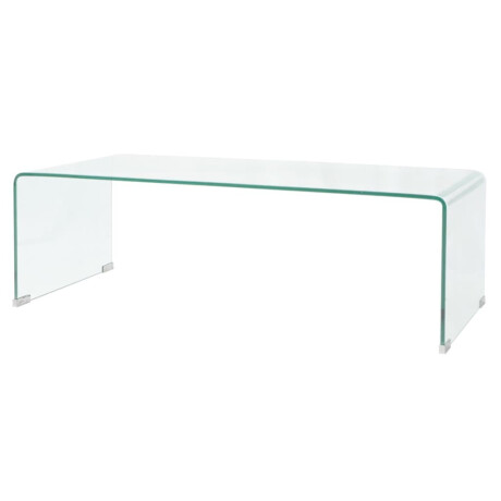 vidaXL Salontafel 98x45x30 cm gehard glas transparant