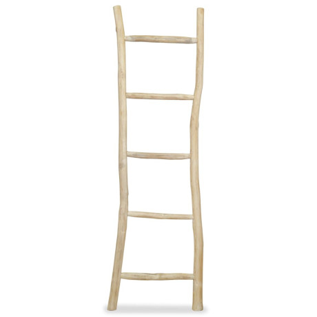 vidaXL Handdoekenladder met 5 sporten 45x150 cm teakhout