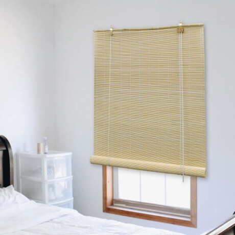 vidaXL Rolgordijn 140x220 cm bamboe naturel