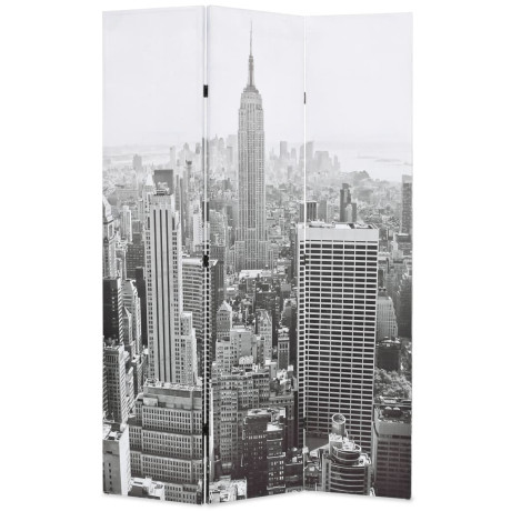 vidaXL Kamerscherm New York bij daglicht 120x170 cm zwart en wit