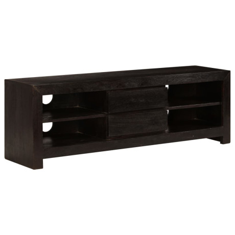 vidaXL Tv-meubel 120x30x40 cm massief acaciahout donkerbruin