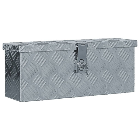 vidaXL Aluminium kist 48,5x14x20 cm zilverkleurig