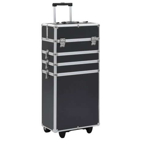 vidaXL Make-up trolley aluminium zwart