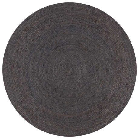 vidaXL Vloerkleed handgemaakt rond 90 cm jute donkergrijs