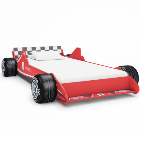 vidaXL Kinderbed raceauto rood 90x200 cm