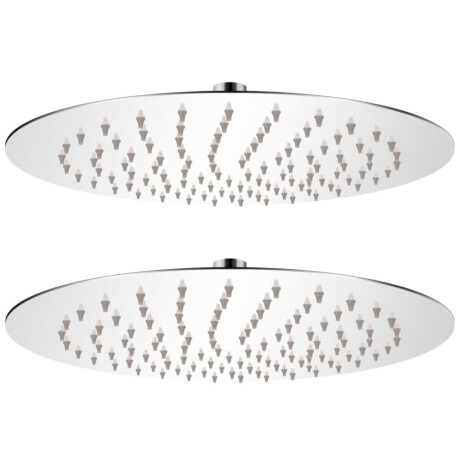 vidaXL Regendouchekop 2 st rond 25 cm roestvrij staal