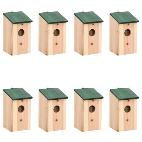 vidaXL Vogelhuisjes 8 st 12x12x22 cm hout
