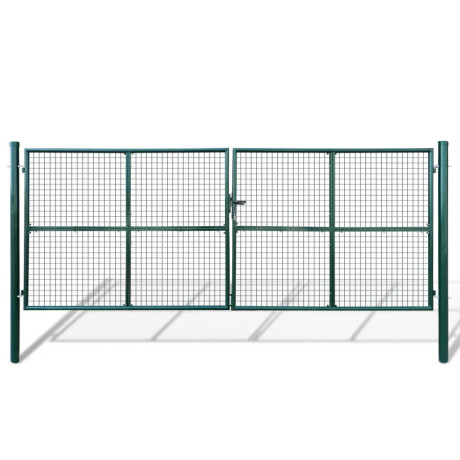 vidaXL Tuinpoort met gaasmatvulling 415 x 200 cm / 400 x 150 cm