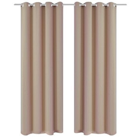 vidaXL Gordijnen met metalen ringen 135 x 245 cm 2 stuks (creme)