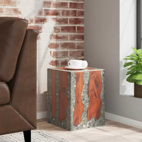 vidaXL Kruk massief teakhout en hars