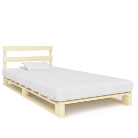 vidaXL Bedframe pallet massief grenenhout 100x200 cm