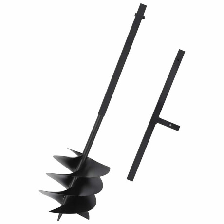 vidaXL Grondboor met handgreep 250 mm staal zwart