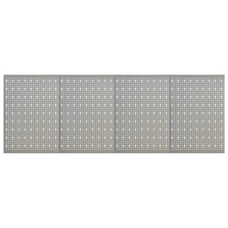 vidaXL Gaatjespanelen wandgemonteerd 4 st 40x58 cm staal