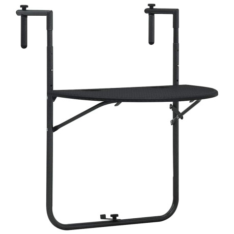 vidaXL Balkontafel hangend 60x64x83,5 cm rattan-look kunststof zwart