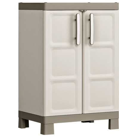 Keter Opbergkast laag Excellence 97 cm beige en taupe