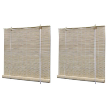 vidaXL Rolgordijnen 2 st 120x160 cm bamboe natuurlijk