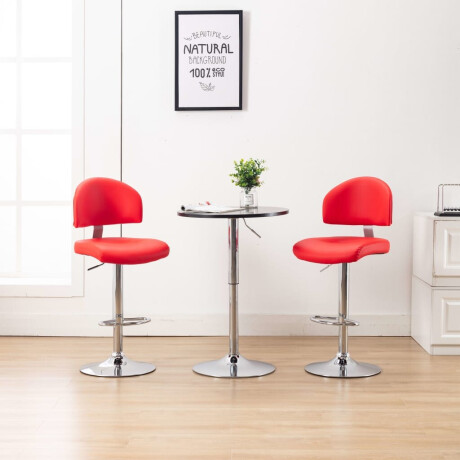 vidaXL Barstoelen 2 st kunstleer rood