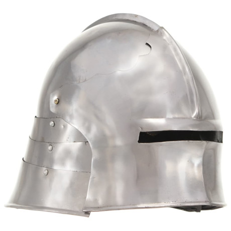 vidaXL Ridderhelm middeleeuws replica LARP staal zilverkleurig