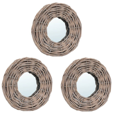 vidaXL Spiegels 3 st 15 cm wicker