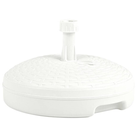 vidaXL Parasolvoet gevuld met zand/water 20 L kunststof rattan wit
