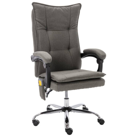 vidaXL Kantoormassagestoel stof grijs