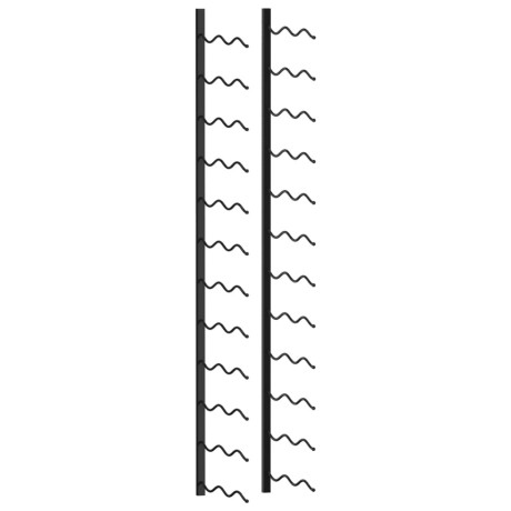 vidaXL Wijnrek voor 24 flessen wandmontage ijzer zwart