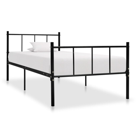 vidaXL Bedframe metaal zwart 90x200 cm